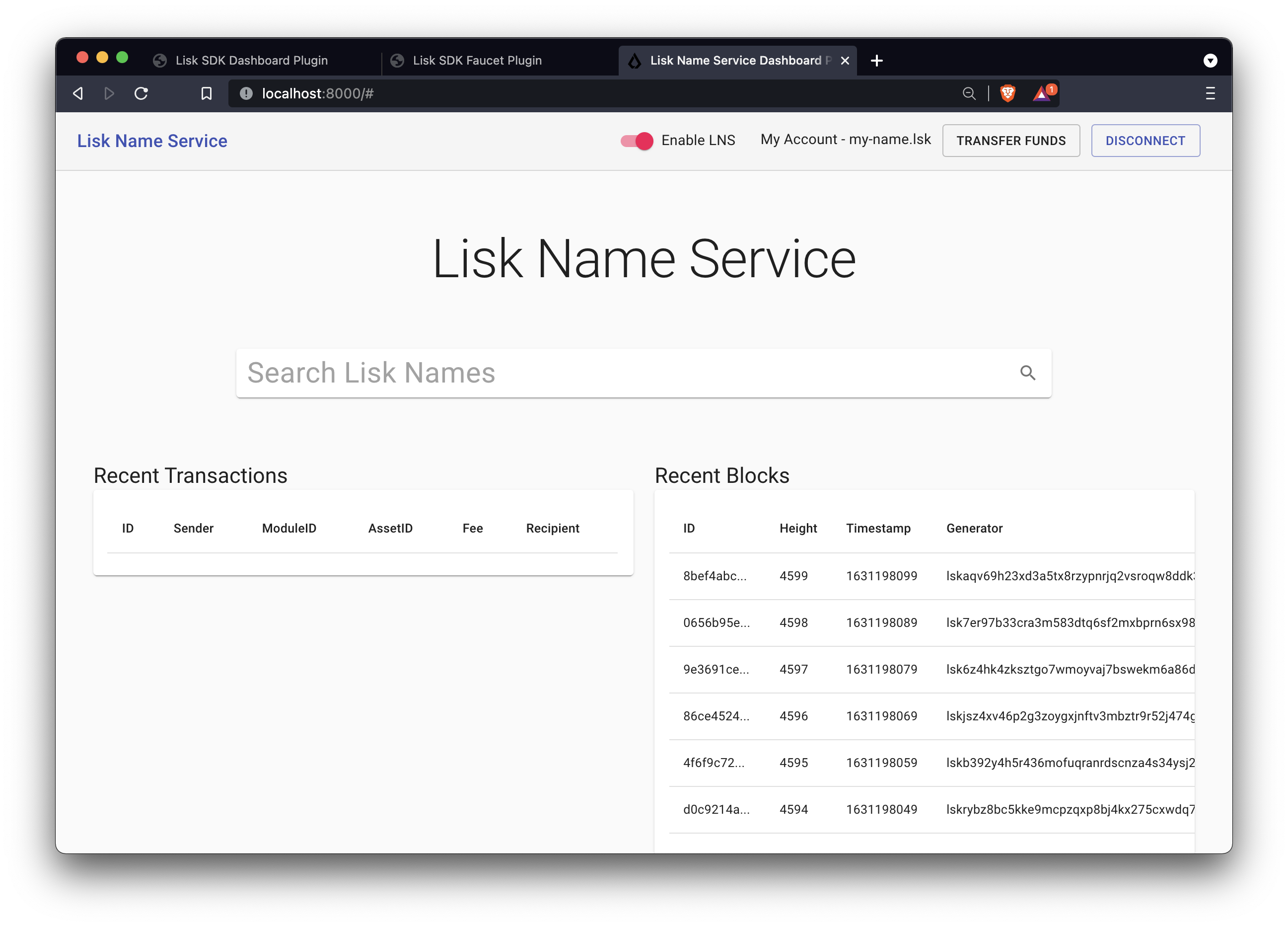 UI connected