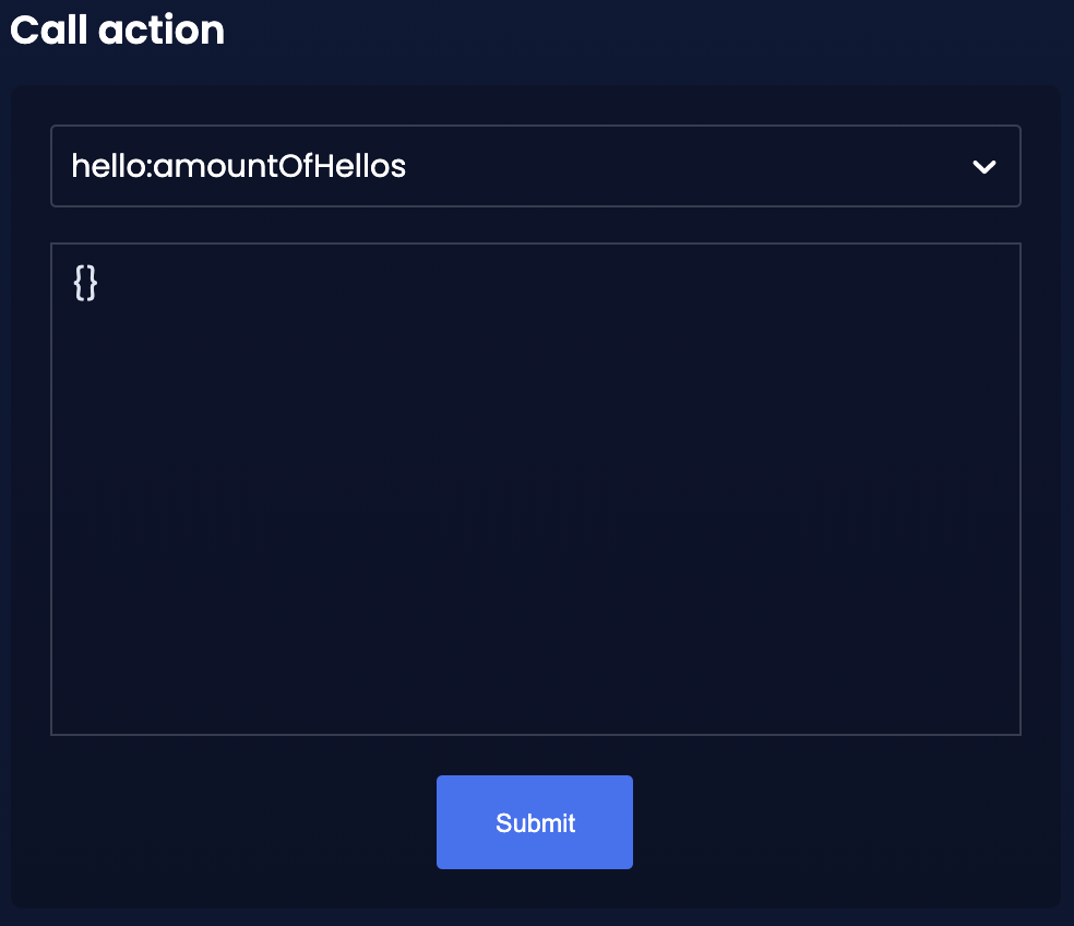 Invoke module action