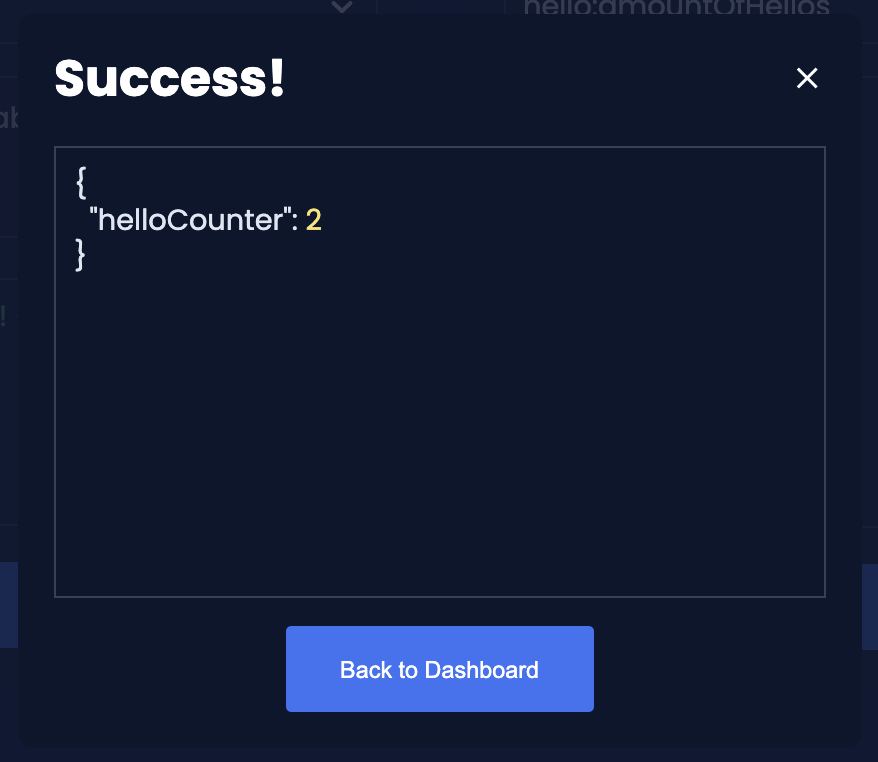 Module action success
