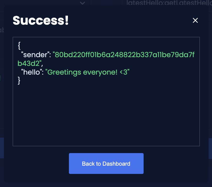 Plugin action success