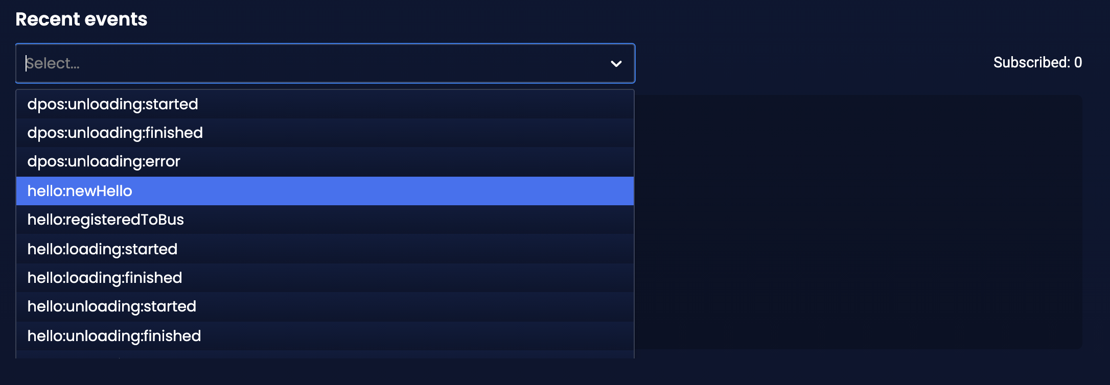 subscribe event