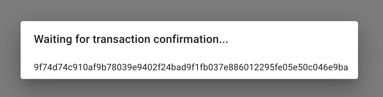 UI confirmation